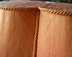 Detail nového potahu a lemovacích šňůr Detail nového potahu a lemovacích šňůr
